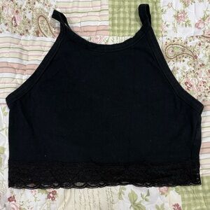 Colsie Charcoal Gray Crop Top